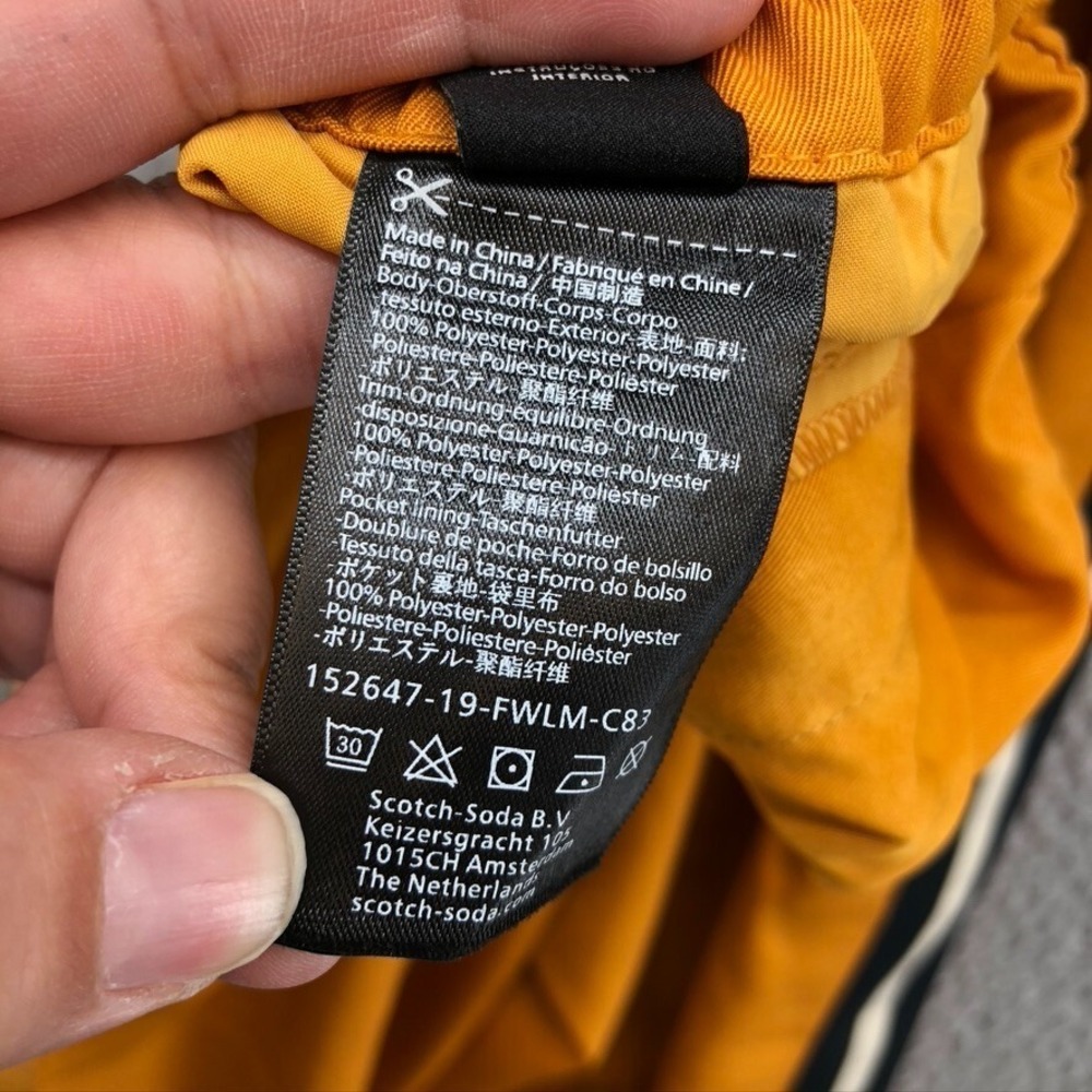 Scotch & Soda Maison Scotch Boys Edition Track Pants Womens Large Golden Yellow - Picture 13 of 15